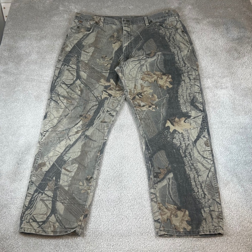 Vintage Wrangler Rugged Wear Camo Pants Mens 40x30 Realtree Camouflage Grunge